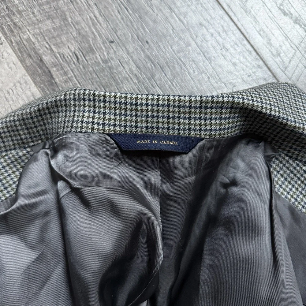 Brooks Brothers 43L Green Gingham Check Fitzgerald Blazer Sport Coat Suit Jacket
